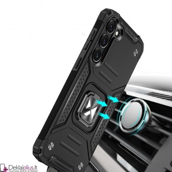 Wozinsky smūgiams atsparus dėklas su žiedu - juodas (Samsung S23) Wozinsky smūgiams atsparus dėklas su žiedu - juodas (Samsung S23)